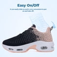 thumbnail image 4 of JOYFON Women Running Shoes Tennis Athletic Sneakers Cushioned Non Slip Lightweight Walking Shoes BlackOrange Size 10, 4 of 6