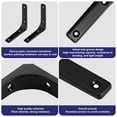 thumbnail image 3 of Bocaoying 4 Pcs Shelf Brackets Matte Black,4 Inch L Shaped Wall Brackets Heavy Duty Floating Shelf Holders,Decorative Support Brackets,Joint Angle Bracket(Black), 3 of 8