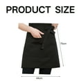 thumbnail image 2 of TELOLY Unisex Waterproof Half Apron With Pocket Waitress Chef Waist Apron Resistant Restaurant Cafe Lace-Up Short Apron Household waitress apron, 2 of 7