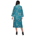 thumbnail image 3 of Moomaya Printed Robe For Girls Cotton Bathrobes For Women Wrap Dressing Gown, 3 of 6