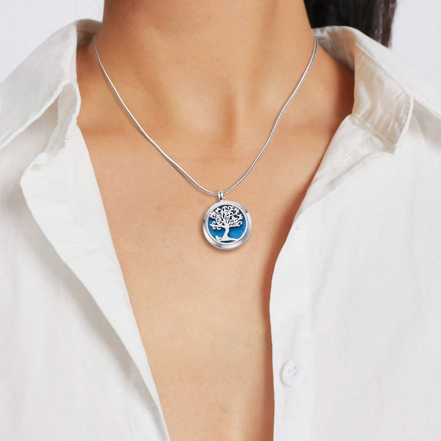 Faurora Essential Oil Necklace Gift Set 