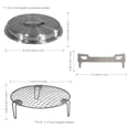 thumbnail image 3 of Sunnydaze 3-Piece Stainless Steel Smokeless 8.75" Diameter Tabletop Fire Pit Accessory Kit, 3 of 12