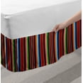thumbnail image 2 of Ambesonne Multi-color Striped Gathered Microfiber Bed Skirt, Twin, 2 of 2