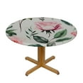 thumbnail image 3 of JRXY Plants Herbaceous Plant Floral Elastic Fitted Round Tablecloth Anti-Shrink Washable Table Cover Indoor Outdoor Party 36x36in, 3 of 7
