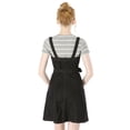 thumbnail image 5 of Unique Bargains Junior's Adjustable Strap a-Line Overall Denim Dress, 5 of 6