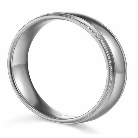 Genuine Solid 14k White or Yellow Gold 8mm Comfort-fit Milgrain Wedding Band for Men/Women Sizes 5-12 Genuine Solid 14k White or Yellow Gold 8mm Comfort-fit Milgrain Wedding Band for Men/Women Sizes 5-12