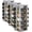 Heritage, variant on 20 Jar Revolving Countertop Spice Rack with Spices Included Polished Stainless Steel with Black Caps