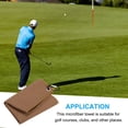 thumbnail image 5 of Toallas de golf Uxcell 12"x12" Tri Fold Patrón de waffle Toallas de fibra suave con clip D marrón, 5 of 5