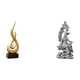 thumbnail image 1 of Escultura abstracta de resina con forma de llama y figura de Guan Yin. Artesanía budista moderna para sala de estar, oficina, dormitorio, escritorio o, 1 of 8