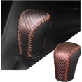 thumbnail image 1 of YISITIAN Carbon Fiber Car Gear Shift Knob Cover, Leather Vehicle Stick Shifting Protector with Needle & Thread, Stylish Auto Shifter Knob Guard, Compatible with Inspire Crider Integra CJ919-49939, 1 of 6