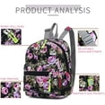 thumbnail image 3 of Bravo Floral Mini (10 Inch) School Backpack, Beautiful All-Purpose Casual Daypack, Floral Blue, 3 of 7
