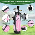 thumbnail image 3 of XDriveMax 4 Pieces Kids Golf Club Set, Junior Hybrid & Putter Set for Ages 4-8 with Stand Bag, Right Handed, Pink, 3 of 9