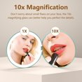 thumbnail image 4 of Dsseng Pocket Mirror  1X/10X Magnification LED Compact Travel Makeup Mirror with Light for Purse  2-Sided  Portable  Folding  Handheld  Small Lighted Mirror for Gift  Cyan, 4 of 7