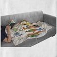 thumbnail image 6 of Carnival Soft Flannel Fleece Blanket, Viva Rio De Janeiro Typography with Dancers and Cultural Instruments Joyful Theme, Cozy Plush for Indoor and Outdoor Use, 50" x 70", Multicolor, by Ambesonne, 6 of 6