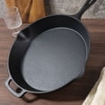 thumbnail image 3 of Mainstays 12 Inch Non-Stick Cast Iron Frying Pan with Ergonomic Handle, Black, 3 of 9