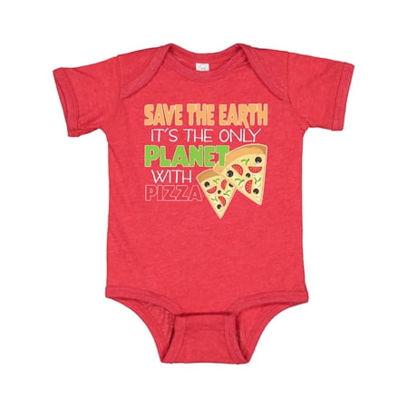 

Inktastic Save the Earth. Its the Only Planet with Pizza. Gift Baby Boy or Baby Girl Bodysuit
