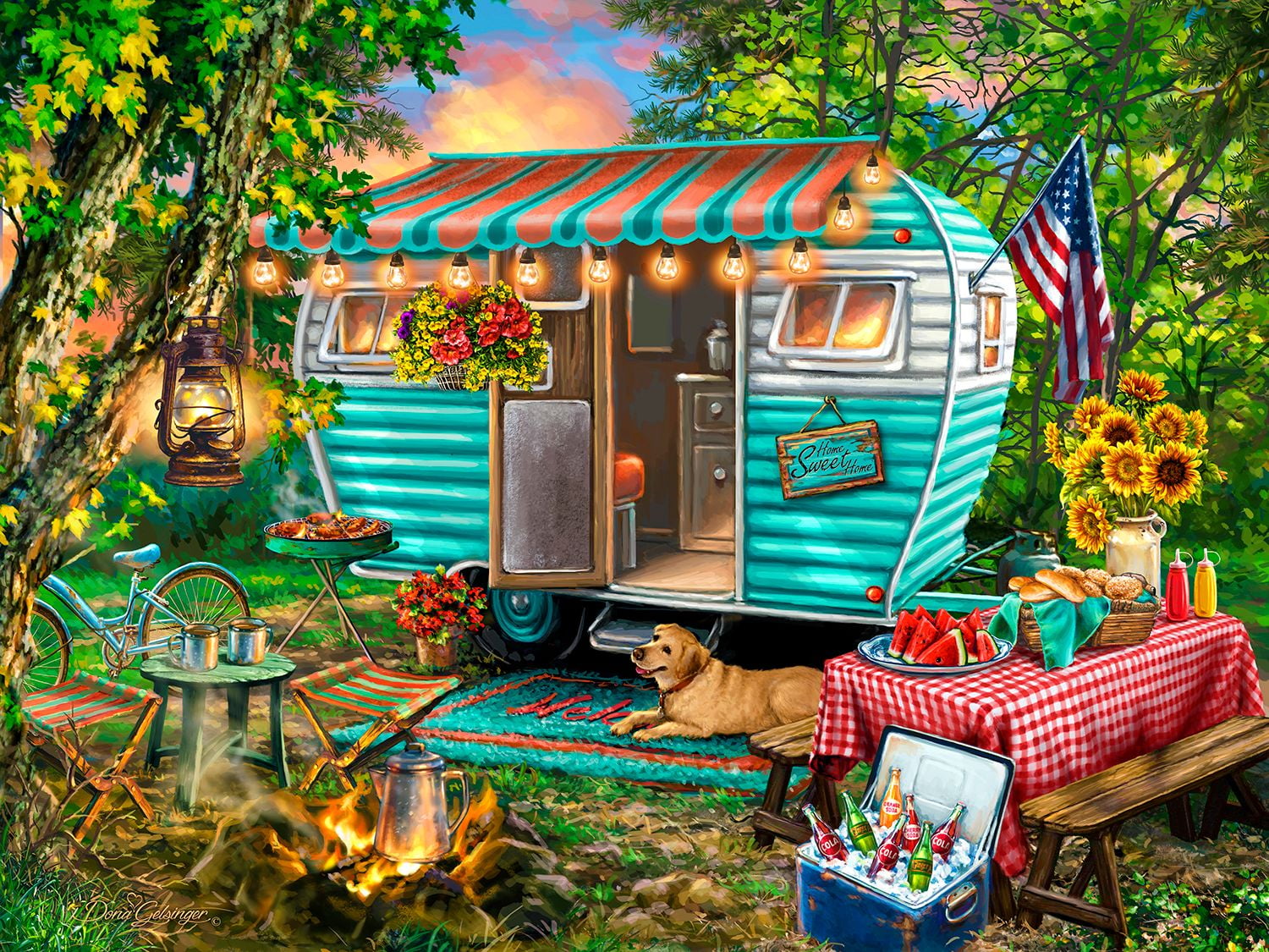 Springbok The Jazz Cafe Jigsaw Puzzle - 500pc: Travel-Themed Cardboard Puzzle