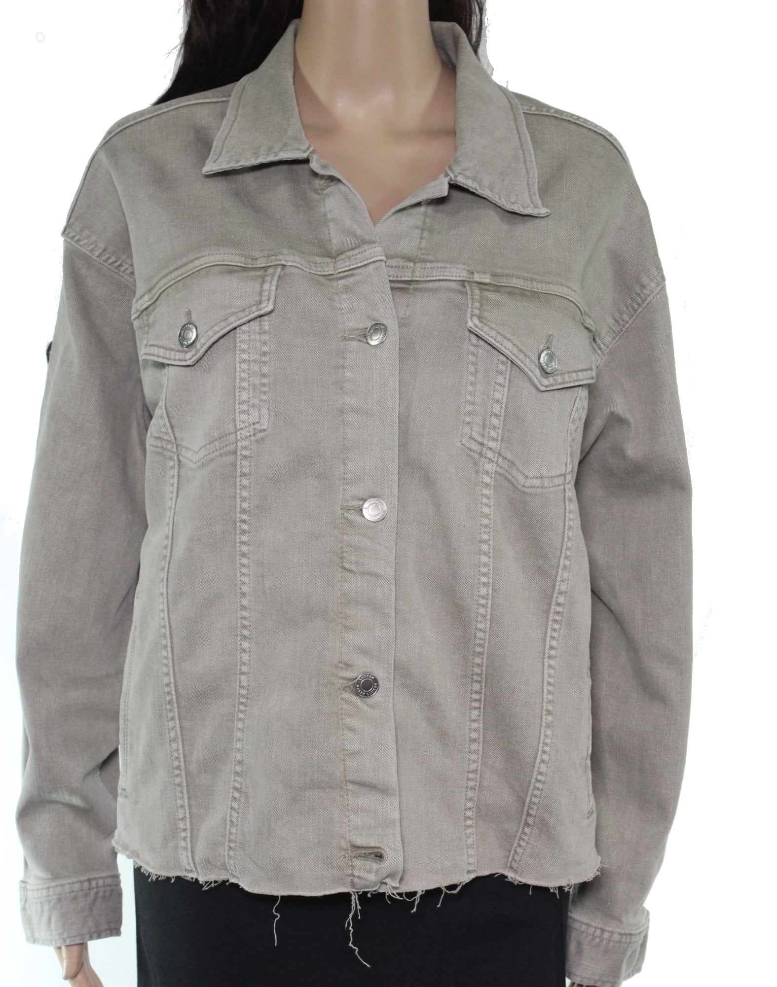 Ralph Lauren - Womens Denim Jacket Plus Frayed Hem 2X - Walmart.com ...