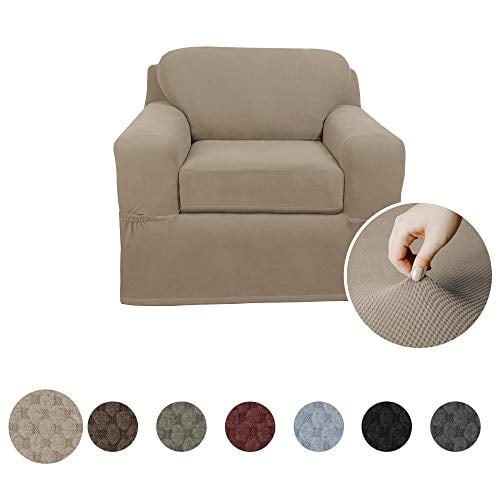 Maytex Pixel Stretch 2-Piece Slipcover Chair, Sand