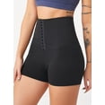 thumbnail image 3 of Chic High Waist Shorts with Buckle Detail - Slim Fit, Versatile Elegance for Casual to Semi-Formal Wear, Women's, 3 of 9