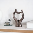 thumbnail image 4 of Décor pour la Maison, Ornement en Résine en Forme de Cœur Design Unique d'Idole Visage Affection Symbolique Signification Compact Polyvalent Placement, Décor Festif pour Étagère de Chambre Bureau Chevet Cadeau de la Saint-Valentin Décors, 4 of 9