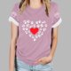 thumbnail image 5 of Tops Y Blusas de las Mujeres Estampadas Cuello Redondo Manga Corta, Poliéster Casual Top para Diario, Fiesta Y Todas las Estaciones, 5 of 8