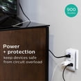 thumbnail image 3 of Multicontacto de Pared PHILIPS Blanco con Supresor de Picos y Protección contra Sobretensiones 900 J, 3 of 6
