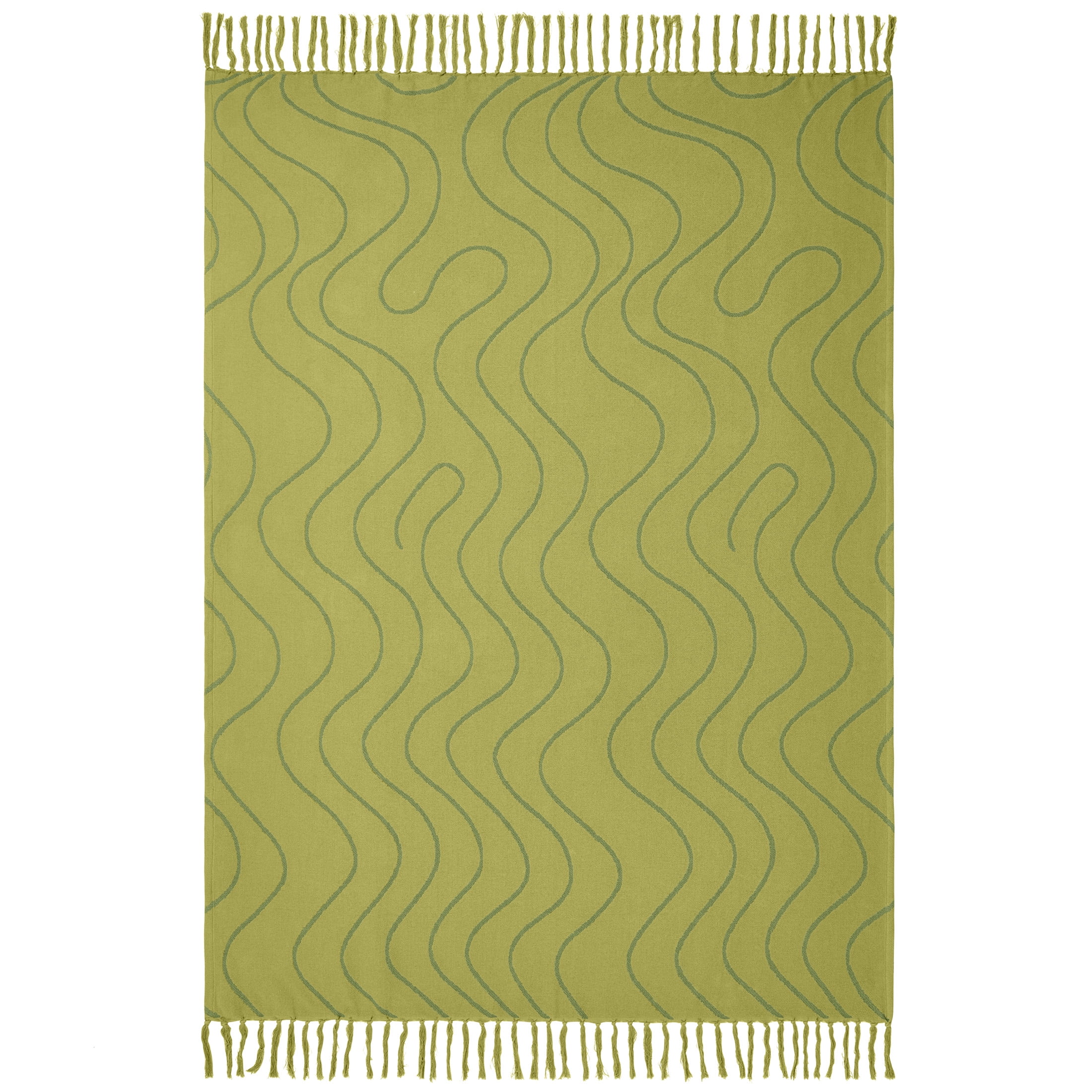 Temi Coker for Walmart Jacquard Throw, 50" x 70", Green
