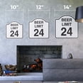 thumbnail image 2 of Beer Limit 24 10” x 10” Sign | Indoor/Outdoor Plastic | SignMission Designer Alcohol Drinking Drunk Speed Novelty Gift Funny Joke Gag Road Garage, 2 of 4