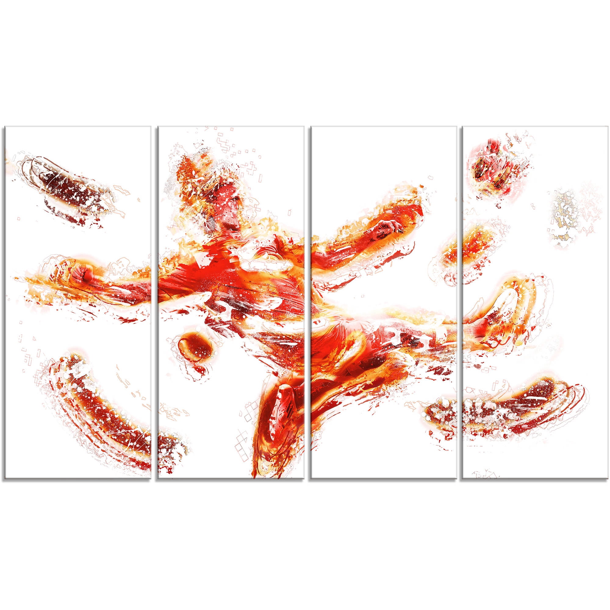 Design Art Sports in Motion, 4 Panels, 48" x 28"