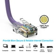 thumbnail image 4 of 1.5ft (0.5M) Cat5E UTP Ethernet Network Non Booted Cable 1.5 Feet (0.5 Meters) Gigabit LAN Network Cable RJ45 High Speed Patch Cable, Purple (20 Pack), 4 of 4