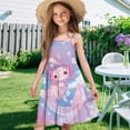 thumbnail image 5 of Uourmeti Girls Cute Cat Summer Dress Causal Spaghetti Strap Cami Dress Boho A Line Swing Tiered Dresses Play Party School Beach Sundress,11-12t, 5 of 6