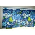 thumbnail image 5 of Cotton Window Valance Floral Print 58 Inch Wide Tropical Hawaiian Royal Blue, 5 of 5
