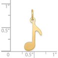 thumbnail image 4 of 14k Yellow Gold Polished Musical Note Charm - 21mm, 4 of 6