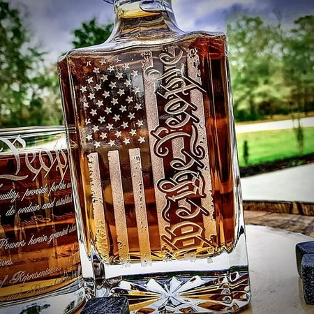 

DagobertNiko Whiskey Decanter 450Ml We People Meaningful American Flag Whiskey Glass