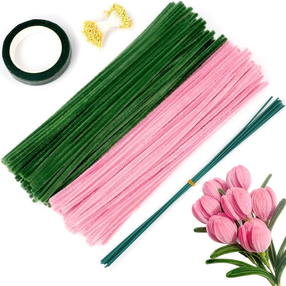 Chenille Stems for DIY Flower Bouquet Kit with Floral Wire Stems, Floral Tape Women's Gifts, Christmas Decorations