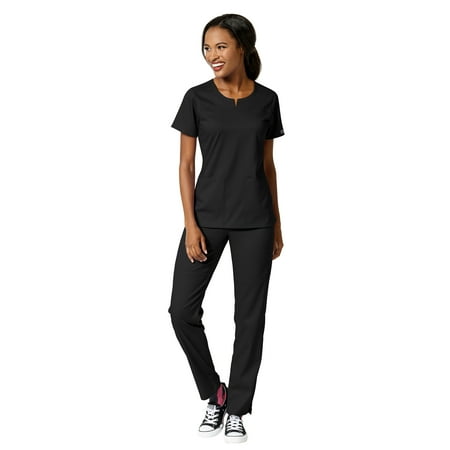 

WonderWink Scrubs Set PRO Women s Notch Neck Top & Knit Waist Pant