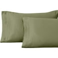 thumbnail image 2 of Superior 1000 Thread Count Egyptian Cotton Pillowcases Soft Breathable Set of 2, Sage, Standard, 2 of 7