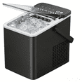 thumbnail image 3 of SIMZLIFE Countertop Ice Maker with Portable Handle, 26lbs/24H, 9 Cubes Ready in 6 Mins, Self-Cleaning, Compact Ice Machine with Basket & Scoop, Black, 3 of 11