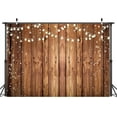 thumbnail image 2 of 7X5FT Brown Wood Backdrop Rustic Photo Backdrop Country Wooden Background Birthday Wedding Western Party Decoration F1, 2 of 10
