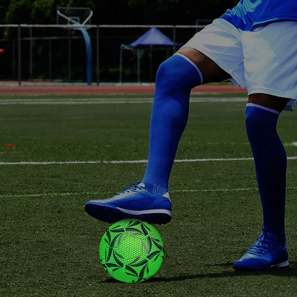 1pc Fluorescent Professional Soccer Ball - Luminous Football Standard Practice Training Soccer Ball PU Match Ball For Outdoor Training