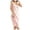 Pink, variant on Women Nightgowns V Neck Breathable Night Dress With Satin Spaghetti Strap Chemise Nightshirt Women's Summer Pajamas Short Sleeve Light Yellow