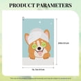 thumbnail image 4 of Pofeuu Corgi With Towel Ans Slice Cucumber Print Premium Golf Towel with Carabiner Clip Absorbent Microfiber Waffle Pattern Golf Towel for Golf Bag Trolly Belt Loop, 4 of 8