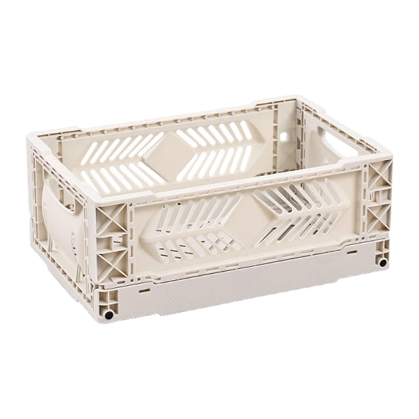 Caja de almacenamiento plegable, cesta de almacenamiento plegable, mini contenedor de almacenamiento, organizador de escritorio Gris