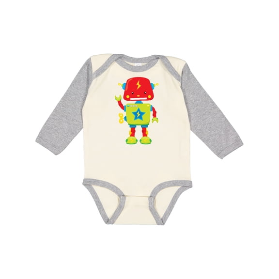 Inktastic TOY ROBOT Boys or Girls Long Sleeve Baby Bodysuit
