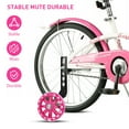 thumbnail image 3 of Huryfox 1 Pair Training Wheels for Bike, Heavy-Duty Bicycles Stabilizer, Compatible with 12,14,16,18,20 inches,1 pair (pink), 3 of 7