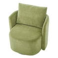 thumbnail image 2 of 360° Swivel Chair, 29.9" Accent Barrel Armchair, Upholstered Swivel Sofa Chair with Curved Design for Living Room, Bedroom, Office and Hotel (Green), 2 of 12