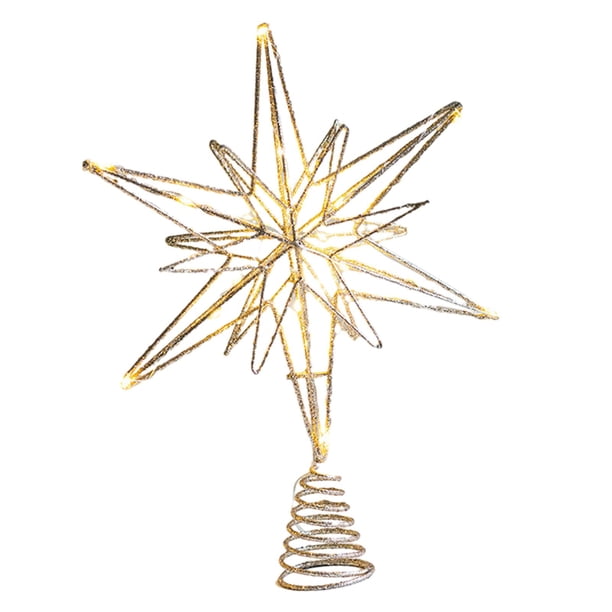 Copa de Navidad iluminada CUTICAT adorno de pentagrama metal interior