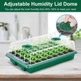 thumbnail image 4 of 5 Pack Seed Starter Tray Kit (200 Cells Total Tray) with Adjustable Humidity Dome, Plant Germination Trays, Starting Trays Mini Greenhouse for Seeds Growing, 4 of 4
