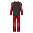 thumbnail image 4 of Pijamas NavideñOs Para La Familia Blusa Impresa Letter Deer + Pantalones A Cuadros O Pantalones Para BebéS, 4 of 4
